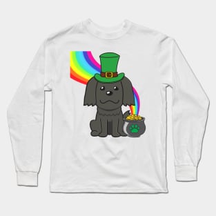 Funny sheepdog celebrates st patricks day Long Sleeve T-Shirt